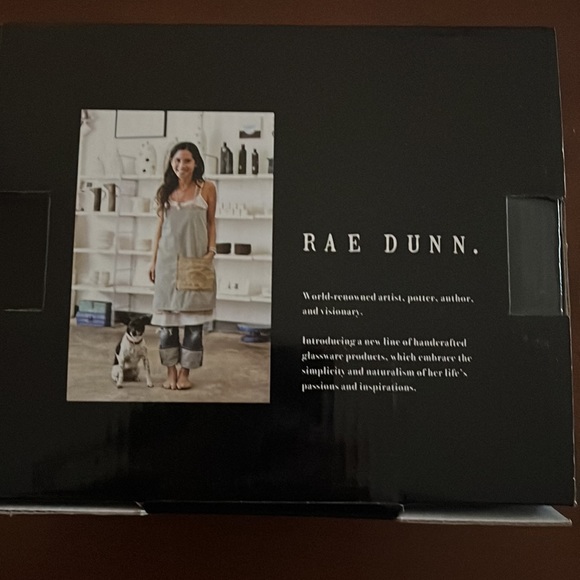 Rae Dunn Set if two 10 fl oz strapless Flutes - Picture 3 of 4